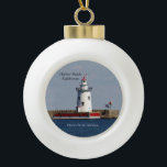 Harbor Beach vuurtoren Keramische Bal Ornament<br><div class="desc">Harbor Beach vuurtoren in Harbor Beach, Michigan op Lake Huron. Kogelboom of Snowflake</div>