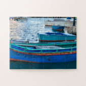 Harbor Blue Skiff, Mediterranean Coast Legpuzzel (Horizontaal)