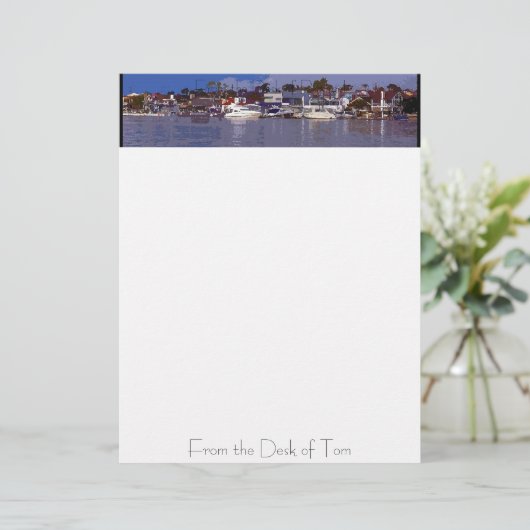 Harbor Boats Personalized Letterhead (Staand voorkant)