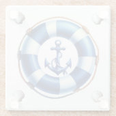 Harbor Charm! Glazen Onderzetter (Achterkant)