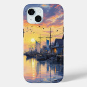Harbor Dreams: Where Seabirds Dance at Dawn Case-Mate iPhone Case (Achterkant)