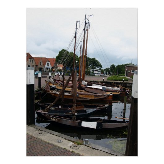 Harbor, Fishingboats Perfect Poster (Voorkant)