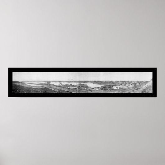 Harbor Providence RI Foto 1910 Poster (Voorkant)