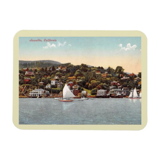 Harbor Sailships, Sausalito, Californische Vintage Magneet (Horizontaal)