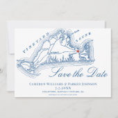 Harbor View Hotel Huwelijk Martha's Vineyard Save The Date (Voorkant)