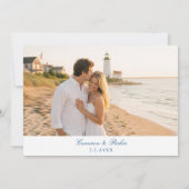 Harbor View Hotel Huwelijk Martha's Vineyard Save The Date (Achterkant)