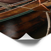 Harbor, wood Fishingboat  Perfect Poster (Hoek)