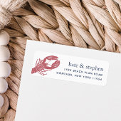 Harborside | Nautical Lobster Return Address Etiket