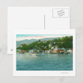 Harborview met jachten en zeilboten briefkaart (Voorkant / Achterkant)