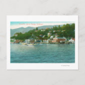 Harborview met jachten en zeilboten briefkaart (Voorkant)