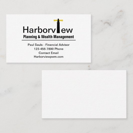 Harborview Paul Visitekaartje (Voorkant / Achterkant)