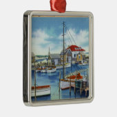 Harborview van de Waterfront Metalen Ornament (Rechts)