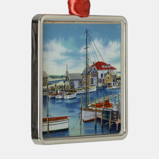 Harborview van de Waterfront Metalen Ornament (Rechts)