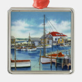Harborview van de Waterfront Metalen Ornament (Voorkant)