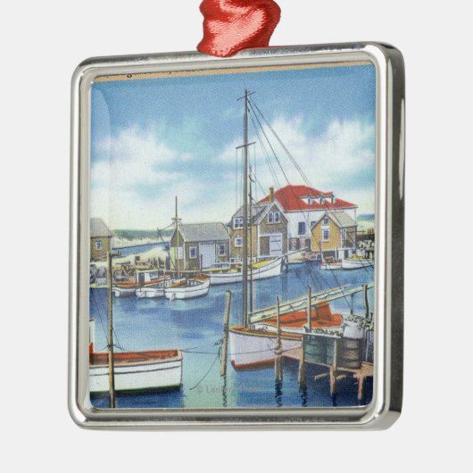 Harborview van de Waterfront Metalen Ornament (Links)