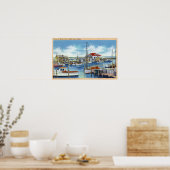 Harborview van de Waterfront Poster (Keuken)