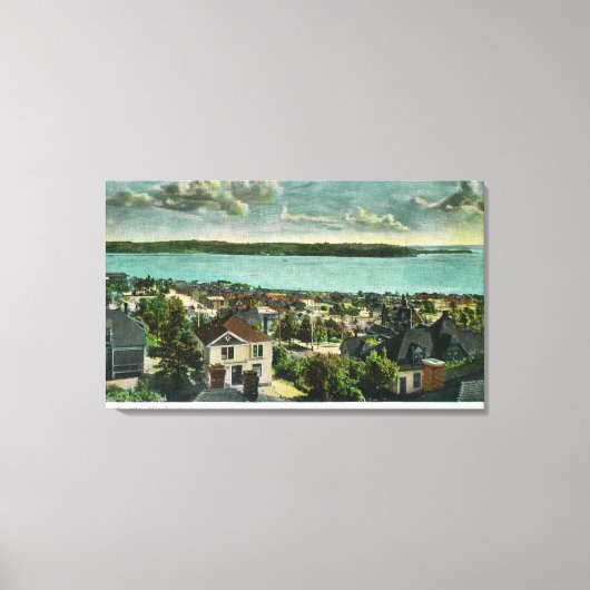 Harborview van Queen Anne Hill Canvas Afdruk (Voorkant)