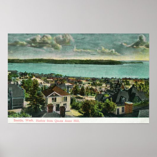 Harborview van Queen Anne Hill Poster (Voorkant)
