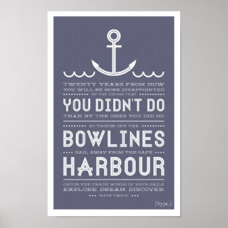 Harbour-afdrukken Poster