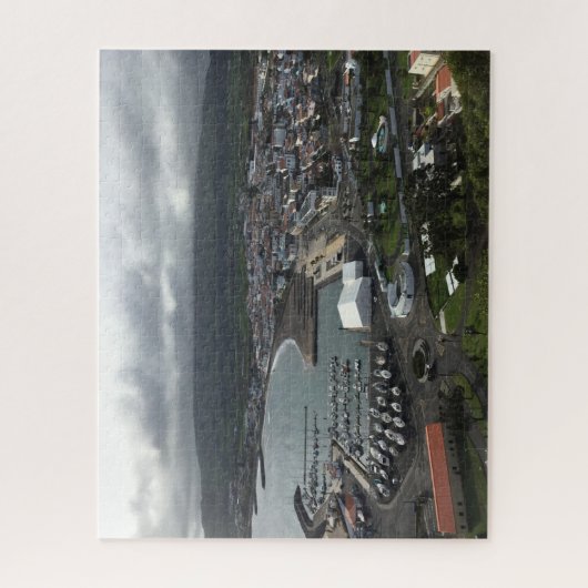 Harbour and coastline of Terceira Azores Legpuzzel (Verticaal)