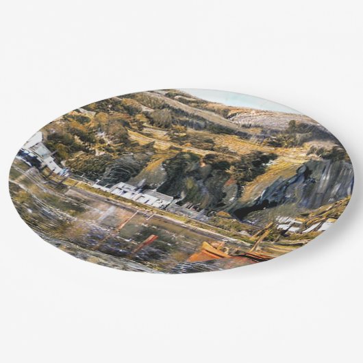 HARBOUR BARMOUTH WALES PAPIEREN BORDJE (Gekanteld)