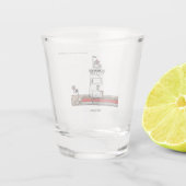 Harbour Beach Lighthouse shot shot glass Glas (Achterkant)