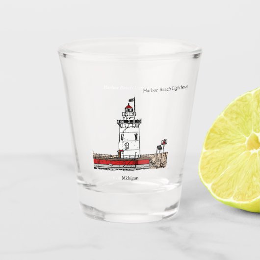 Harbour Beach Lighthouse shot shot glass Shot Glas (Voorkant)