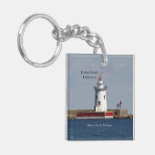 Harbour Beach Lighthouse-sleutelketen Sleutelhanger (Voorkant Links)