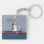 Harbour Beach Lighthouse-sleutelketen Sleutelhanger (Achterkant)