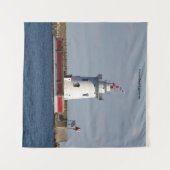 Harbour Beach Lighthouse tapestry Wandkleed (Voorkant (horizontaal))
