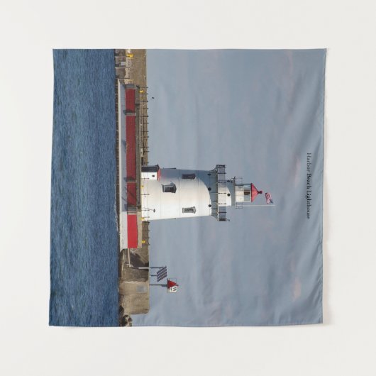 Harbour Beach Lighthouse tapestry Wandkleed (Voorkant (horizontaal))