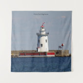 Harbour Beach Lighthouse tapestry Wandkleed (Voorkant)