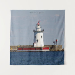 Harbour Beach Lighthouse tapestry Wandkleed