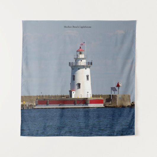 Harbour Beach Lighthouse tapestry Wandkleed (Voorkant)