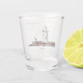 Harbour Beach Vuurtoren afbeelding shot glass Glas (Achterkant)