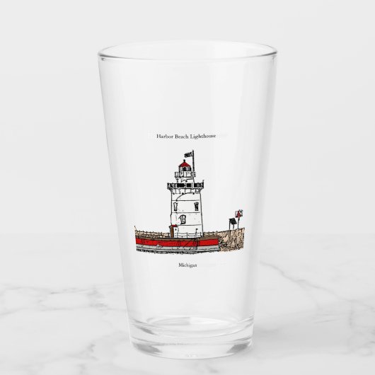 Harbour Beach vuurtoren glas (Voorkant)