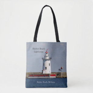 Harbour Beach Vuurtoren in de hele canvas tas