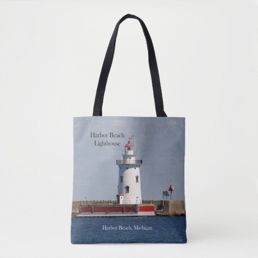 Harbour Beach Vuurtoren in de hele canvas tas (Voorkant)