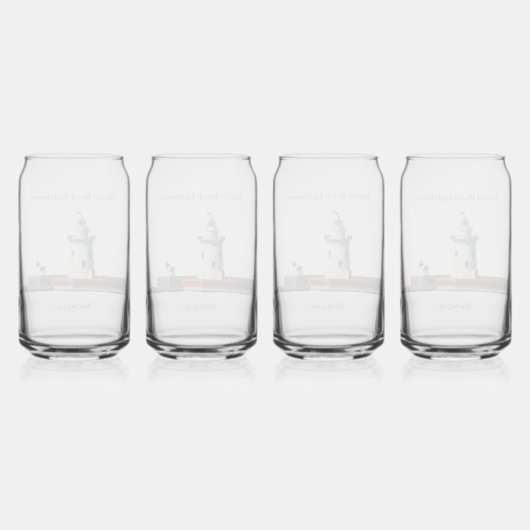 Harbour Beach Vuurtoren kan glas (Achterkant)