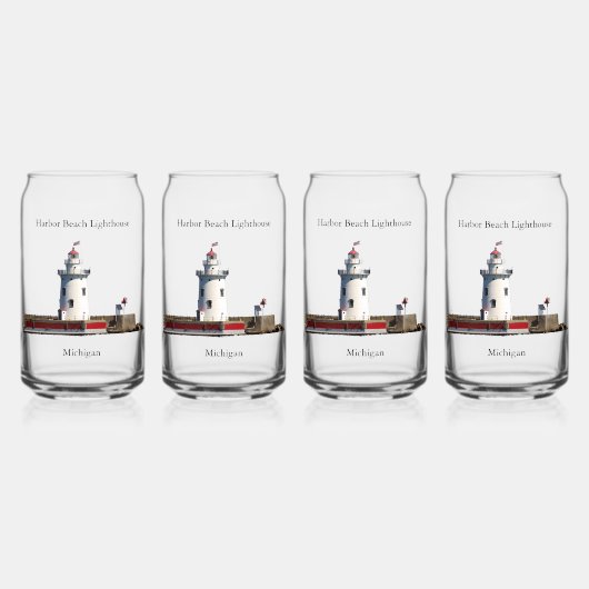 Harbour Beach Vuurtoren kan glas (Voorkant)