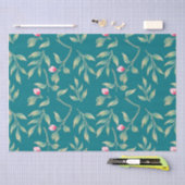 Harbour Blue Floral-weefselpapier Tissuepapier (Craft)