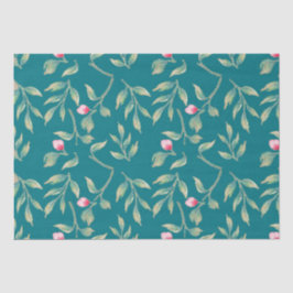 Harbour Blue Floral-weefselpapier Tissuepapier