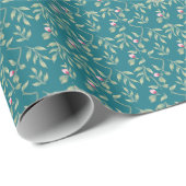 Harbour Blue Floral Wrapping Paper Cadeaupapier (Rol Hoek)