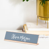 Harbour Blue Sketting Cursive Script Bureau Naambordje