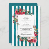 Harbour Blue Wedding Uitnodiging (Voorkant / Achterkant)