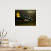 Harbour Bridge at Night, Sydney, Australië Poster (Keuken)