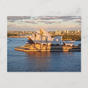 Harbour Bridge Shadow op het Sydney Opera House Briefkaart