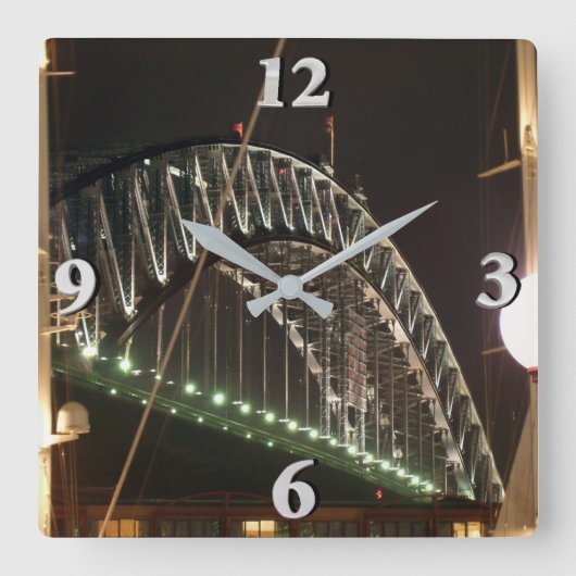 Harbour Bridge Vierkante Klok (Voorkant)