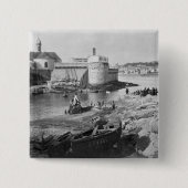 Harbour, Concarneau Vierkante Button 5,1 Cm (Voorkant)