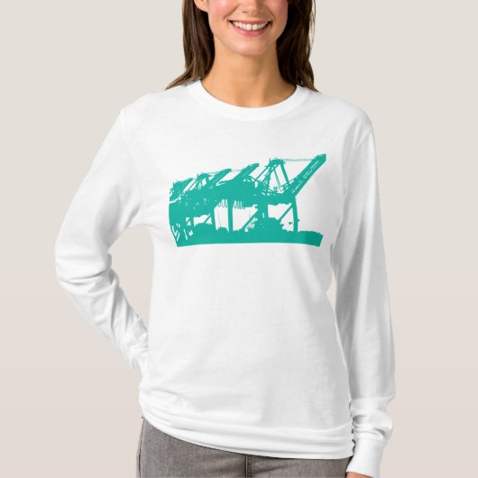 Harbour Cranes Bella Hoodie T-shirt (Voorkant)